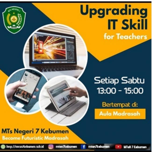 Persiapkan Kelas Digital,  MTsN 7 Kebumen Adakan Pelatihan Upgrading IT Skill